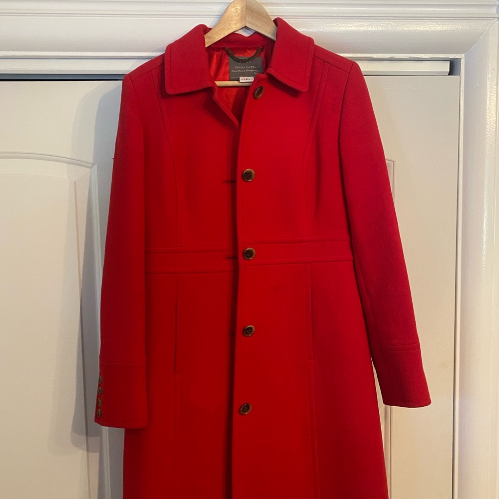 J. Crew Red Peacoat - Size 6